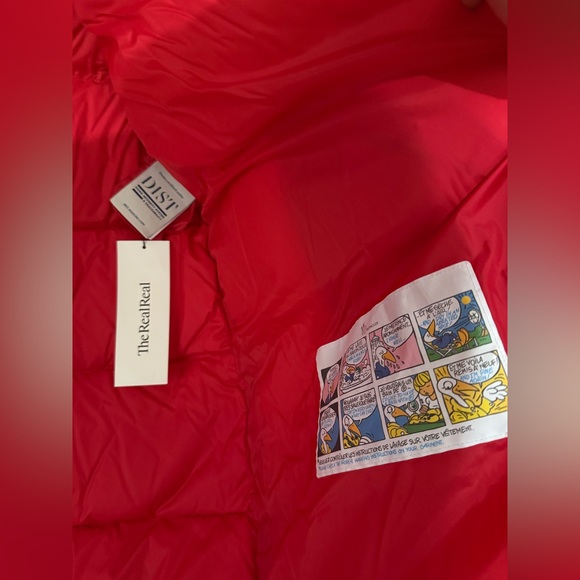 Red Moncler Mesange Quilted Jacket w/ Removable Fur Collar sz 1/Small $2115 - Picture 6 of 9